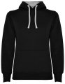 Dames Hoodie Urban Roly SU1068 zwart-grijs